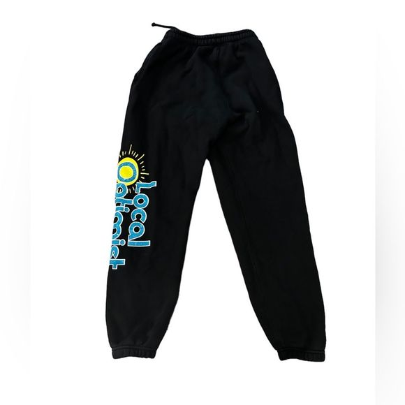 Madhappy Black Local Optimist Feel Yourself Graphic Thick Fleece Sweatpants